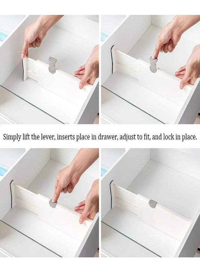 Kingrol 8 Pack Expandable Drawer Organizers Dividers with Nonslip Ends, Household Separators for Kitchen Utensils Dressers Clothes Craft Office Supplies - Image 4